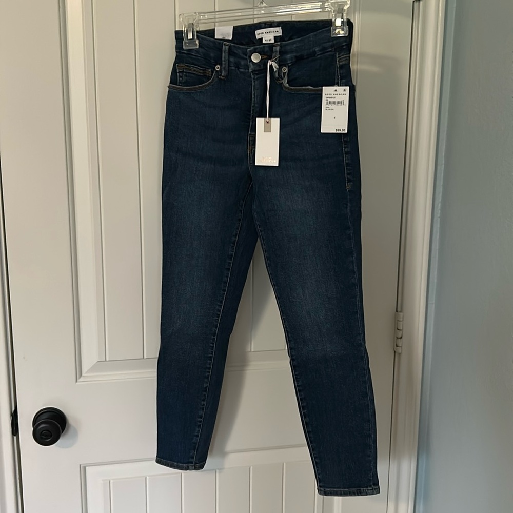 Good American Good Petite Skinny Midrise inseam 25.5”